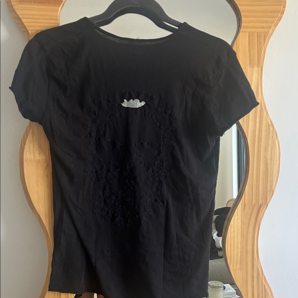 Zadig & Voltaire Black Short Sleeve Tee Skull back